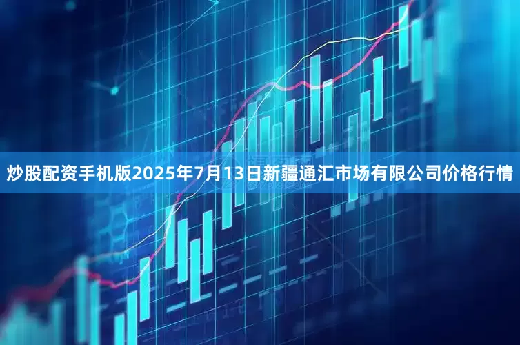 炒股配资手机版2025年7月13日新疆通汇市场有限公司价格行情